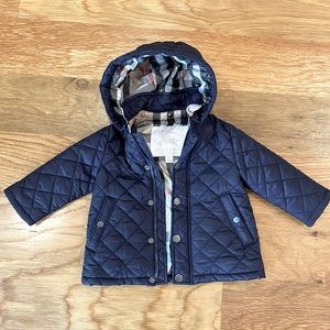 Burberry Baby Hooded Quilted Jacket
